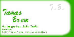 tamas brem business card